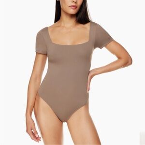 Aritzia Contour Squareneck Shortsleeve Bodysuit
